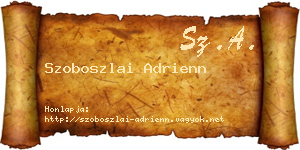 Szoboszlai Adrienn névjegykártya